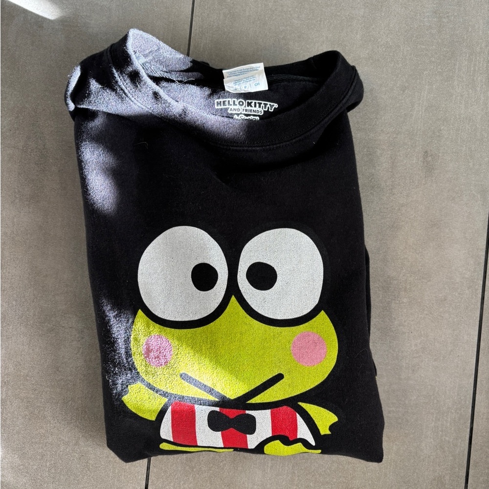 Vintage Hello Kitty Black Keroppi sweatshirt Shirt crewneck size small excellent